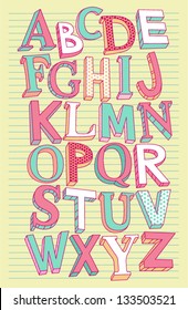 Colorful English Alphabet  set