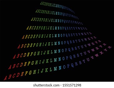 Colorful English characters of abstract background, vector Illustration