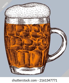 colorful engrave isolated drink vector illustration