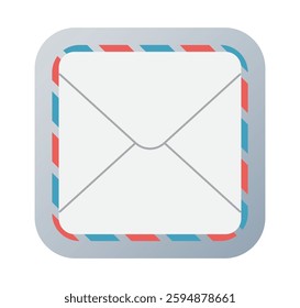 Colorful envelope mailbox icon design. Email notification icon. Suitable for web pages, mobile apps, UI, UX and GUI design. EPS 10. Vector illustration
