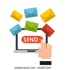 colorful envelopes icon