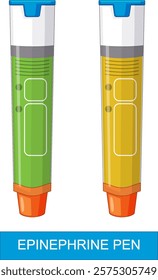 Colorful epinephrine pens for emergency medical use