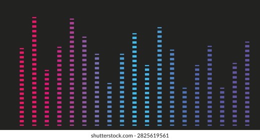Colorful Equalizer Bars Music Audio Waveform Spectrum Visualization Background
