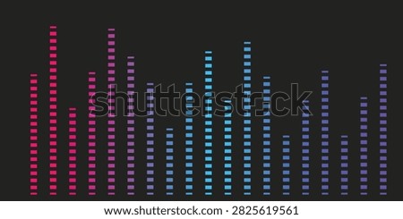 Colorful Equalizer Bars Music Audio Waveform Spectrum Visualization Background