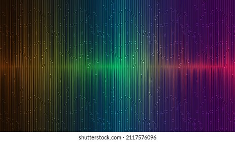 Colorful Equalizer Digital Sound Wave Background,technology and earthquake wave diagram concept,design for music studio and science,Vector Illustration.
