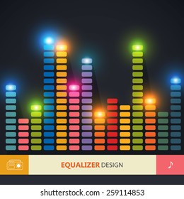 Colorful equalizer. Vector illustration.