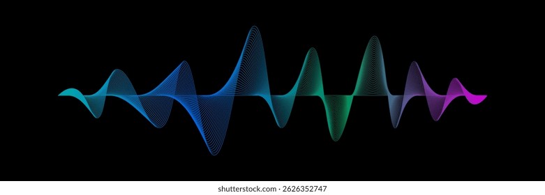 Colorful equalizer wave background vector design in eps 10