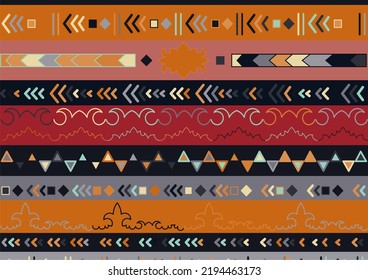 colorful ethnic decorative pattern vector illustration