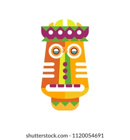 Colorful ethnic facial mask vector Illustration on a white background