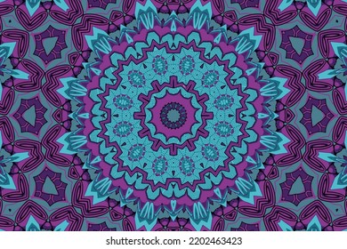 Colorful ethnic festive abstract floral vector pattern