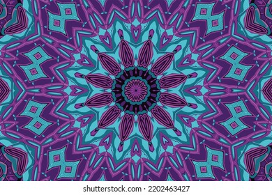 Colorful ethnic festive abstract floral vector pattern