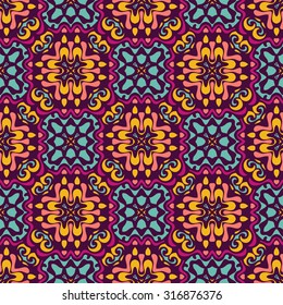 Colorful Ethnic Festive Abstract Vector Pattern tiled design
