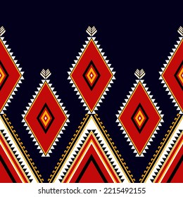 Colorful ethnic geometric pattern design for art design. Pattern Wallpaper Carpet Vector Illustration