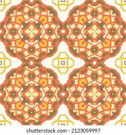 Patrón geométrico étnico colorido, patrón decorativo vectorial para textiles, tela, papel de envoltura, lino, papel tapizado, etc