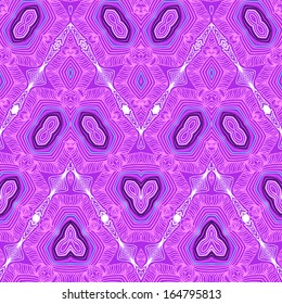 Colorful ethnic hand drawn pattern with zigzag lines. Vector seamless texture for web, print, home decor, textile, wrapping paper, wallpaper, invitation card background, summer fall fashion fabric