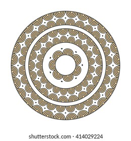 Colorful ethnic mandala - decor vector element.  Abstract round ornament. Zentangle Mandala.