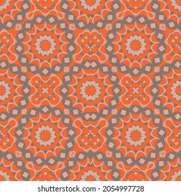 Colorful Ethnic Oriental Moroccan Wallpaper. Kaleidoscopic Mosaic Arabesque Background. Vector Tile For A Seamless Pattern.