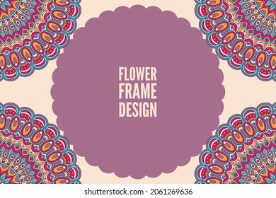 colorful ethnic ornament background card