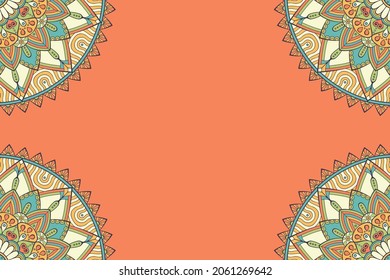 colorful ethnic ornament background card