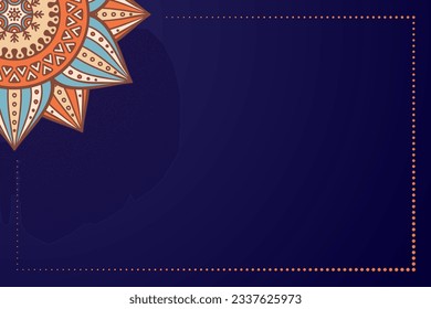 Colorful Ethnic ornamental mandala background design
