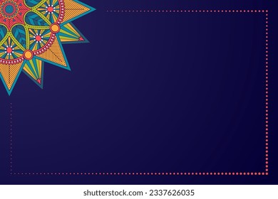 Colorful Ethnic ornamental mandala background design