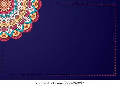 Colorful Ethnic ornamental mandala background design