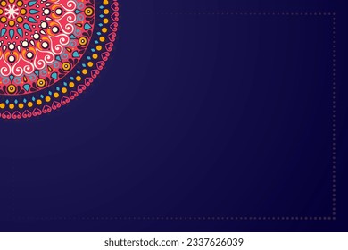 Colorful Ethnic ornamental mandala background design