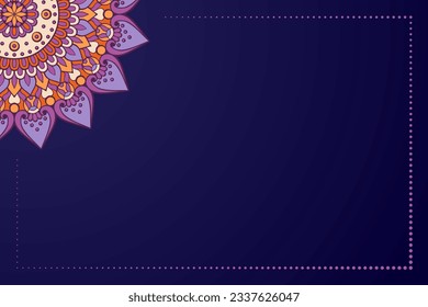Colorful Ethnic ornamental mandala background design