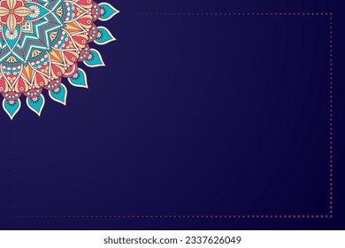 Colorful Ethnic ornamental mandala background design