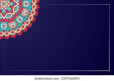 Colorful Ethnic ornamental mandala background design