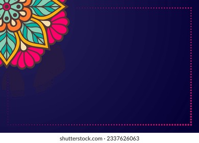 Colorful Ethnic ornamental mandala background design