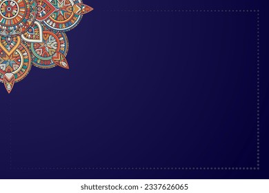 Colorful Ethnic ornamental mandala background design
