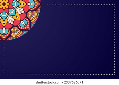 Colorful Ethnic ornamental mandala background design