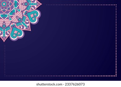 Colorful Ethnic ornamental mandala background design
