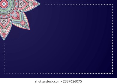 Colorful Ethnic ornamental mandala background design