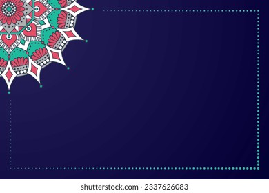 Colorful Ethnic ornamental mandala background design