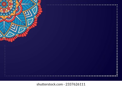 Colorful Ethnic ornamental mandala background design