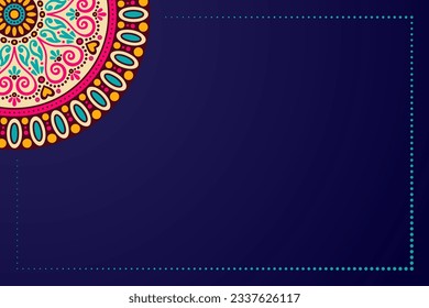 Colorful Ethnic ornamental mandala background design