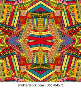 Colorful ethnic patchwork background design