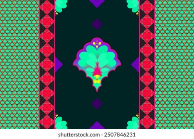 colorful ethnic pattern design Vector design for business wallpaper, background, pattern.