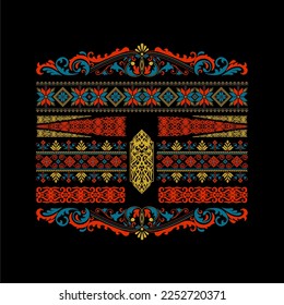 colorful ethnic pattern on the background