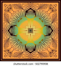 Colorful ethnic patterned background abstract decorative element