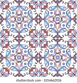  Farbiger Hintergrund mit ethnischen Mustern. Arabesque-Vektorillustration-Ornament


