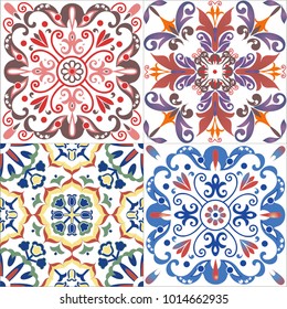 Colorful ethnic patterned background. Arabesque vector ornament

