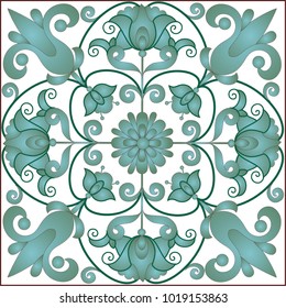 Colorful ethnic patterned background. Arabesque vector ornament