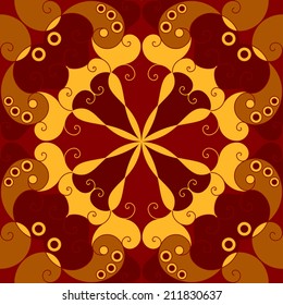 Colorful ethnic patterned background. Arabesque vector ornament