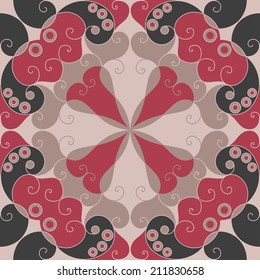 Colorful ethnic patterned background. Arabesque vector ornament