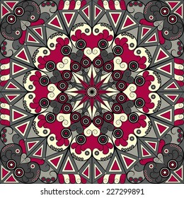 Colorful ethnic patterned background. Arabesque vector ornament