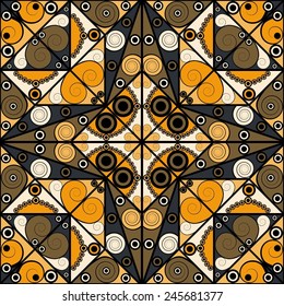 Colorful ethnic patterned background. Arabesque vector ornament