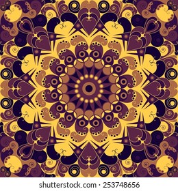 Colorful ethnic patterned background. Arabesque vector ornament
